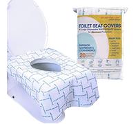 Handy Basix XL Full Coverage Disposable Toilet Seat Covers for Kids, Adults & Potty Training, Waterproof Protection from Germs, 20 Pcs - Single Wrapped (Sit & Stay Safe)