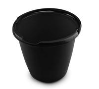 Handy Builders Buckets Heavy Duty Black Bucket With Handle & Pouring Spot 10L Bath Bucket Flexi for Home Laundry Garden General Purpose