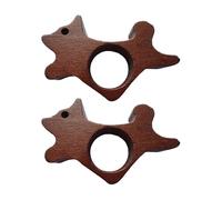 Handy Compact Size Bookmarks 2pcs Thumb Book Page Holder Featuring Pet Cats Dog Design from Sustainable Wood Craftsmanship Creative