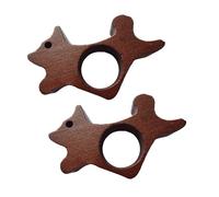 Handy Compact Size Bookmarks 2pcs Thumb Book Page Holder Featuring Pet Cats Dog Design from Sustainable Wood Craftsmanship Wood Bookmarks