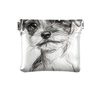 Handy Drawn Cute Dog Fashion PU Leather Small Coin Purse Decorative Change Holder Card Organizer for Men Women Travel mini monederos para monedas