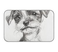 Handy Drawn Cute Dog Summer cooling mat gel Self Cooling dog mats for floors waterproof for chicken cat outdoor non slip cama fria para perro M