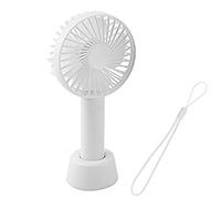 Handy Fan Multi Speed Rechargeable Hand Held or Desktop - White