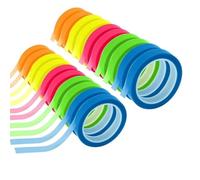 Handy Fluorescent Sticky Note Tape Adhesive Marker Tapes 0.6cm Width Ideal for Offices and School