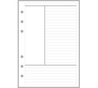 Handy Forms Personal-Wide sized Notes Insert designed for the Cornell Notetaking System, Sized and Punched for Personal-Wide Notebooks (4.75" x 6.75")