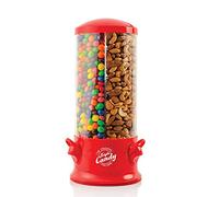 Handy Gourmet The Original Triple Candy Machine - Fun Candy & Nut Dispenser - New & Improved (Red) - 360 Degree and 3 Compartments