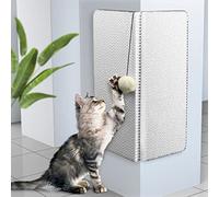 Handy Hound Cat Corner Scratcher - Innovative Cat Scratch Pad for Wall and Corner - Durable and Fun Cat Wall Scratcher for Sharp Claws - White
