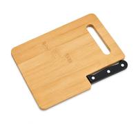Handy Housewares 10" x 6" Bamboo Cutting Board with Built-In Knife