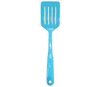 Handy Housewares 12.5" Long Handled Colorful Melamine Slotted Cooking Turner Spatula (1 Pack, Blue)