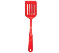 Handy Housewares 12.5" Long Handled Colorful Melamine Slotted Cooking Turner Spatula (1 Pack, Red)