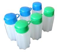 Handy Housewares Durable Plastic Camping Mini Salt and Pepper Shaker Set with Flip Lids - Blue & Green (3 Pair)