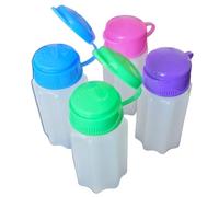 Handy Housewares Durable Plastic Camping Mini Salt and Pepper Shaker Set with Flip Lids - Blue, Green, Pink & Purple (2 Pair)