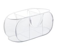 Handy Laundry Foldable Laundry Basket - Popup and Collapsible, Durable Mesh Material, Easy Carry Handles. Great Hamper for College Dorm, Laundry Room or Travel. (White | 3-Compartments)