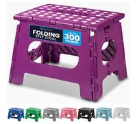 Handy Laundry Folding Lightweight Step Stool - Sturdy Enough to Support Adults and Safe Enough for Kids - Opens Easy with One Flip -. Great for Kitchen, Bathroom or Bedroom (Purple - 9 Inch)