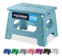 Handy Laundry Folding Lightweight Step Stool - Sturdy Enough to Support Adults and Safe Enough for Kids - Opens Easy with One Flip - Great for