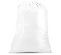 Handy Laundry Heavy Duty Laundry Bag - 22 x 32 in Durable Polyester, Extra Large, Machine Washable, Strong Drawstring Closure, Laundry Essentials for Travel, Dorm, Storage, White
