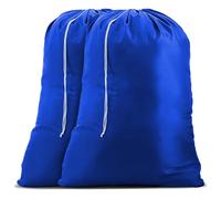 Handy Laundry Nylon XL - Large Capacity with Locking Drawstring, Machine Washable, Fits Laundry Baskets or Hampers, Holds 3 Loads of Clothes - Royal Blue (Pack of 2)