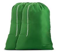 Handy Laundry Nylon XL - Large Capacity with Locking Drawstring, Machine Washable, Fits Laundry Baskets or Hampers, Holds 3 Loads of Clothes - Green (Pack of 2)