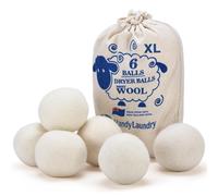 Handy Laundry Wool Dryer Balls - Natural Fabric Softener, Reusable, Reduces Clothing Wrinkles & Saves Drying Time. Better Alternative to Plastic Balls
