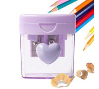 Handy Pencil Sharpener, Handy Double Hole Sharpener for Colouring Pencils, Eyeliner Pencil Sharpener, for Home, Office, Drawing, Make-Up, Travel, Lessons