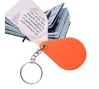 Handy Pocket Magnifier - Handheld Folding Magnifier with Small Keychain | Portable Orange Lens for Seniors, Small Pocket Magnifier for Inspection, Reading