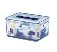 LocknLock Handy Rect. 8ltr incl. Freshness Tray (315 x 230 x 150mm), Clear/Blue