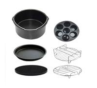 Handy Round Cake Bucket Baking Pans Kits Cake Basket & Baking Tray 6pcs/Set Practical Cookware Set for Home Kitchen Pans Set
