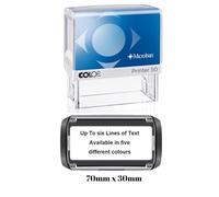Handy Stamps Colop Premium Personalised Custom Made Self-Inking Business Company Address Rubber Ink Stamp - Up to 6 Lines of Customised Text with a Choice of Colour Options - 69mm x 30mm