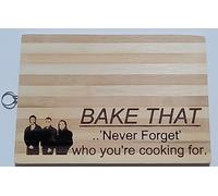 Handy Stamps Novelty Take That Themed Bamboo Chopping/Serving Board with Engraved Design, Large Kitchen Board (34 cm x 24 cm) with Hanging Ring, Cooking Quote