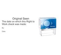 Handy Stamps | Right to Work Check Certified Stamp | Legal HR Stamp Documents 69mm x 30mm in Black Ink
