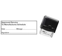 Handy Stamps Service Record Rubber Stamp, Approved Service to Manufactures Schedule, Self-Inking, C30 Printer