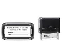 Handy Stamps UK Certified True Copy Self-Inking Stamp, Black, Plastic, Rectangular, 59x 23 mm, 6 Lines