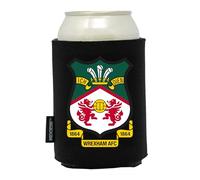 Handy Stamps UK Official Wrexham AFC Can Cooler, Black Foam Insulated Drinks Sleeve, Standard 330ml Size with Club Crest