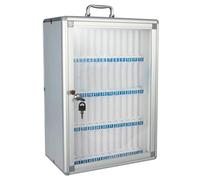 Handy Storage Box with Key for 6 to 60 Compartments - for Students Classrooms Workshops Wall-Mounted Tool Management (48 Bits)