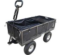 Handy THDLGT Large Steel Garden Trolley with Liner, Tray and Punctureless Wheels 400Kg