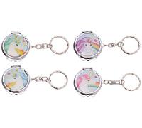 Handy Unicorn Rainbow Pocket Keyring Compact Mirror - Total Length 8.5cm Mirror Height 4cm Width 3.5cm Depth 0.5cm