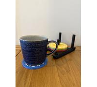 HandyAndy3DPrints - Personalised Weight Plate Coaster Set with Holder, 4 Coloured Plates, Gym-Themed Drink Coasters