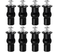 Handyfix 8Pcs Toilet Seat Fittings,Toilet Seat Fixings,Heavy Duty Toilet Seat Fastener Bolt Kit,Expanding Rubber Top Nuts Screw Fixings,Suitable for Most UK Standard Size Toilet Covers.