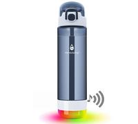 HANDYSPRING - Smart Water Bottle with Reminder To Drink Water, Lights And Sound, Water Intake Tracker, Rechargeable, Tritan Plastic w/Straw, Gifts For Women, Men, Mom, Dad, Her, Him 26 Oz (GREY)