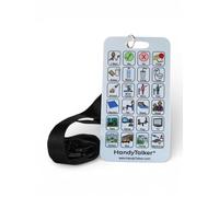 HandyTalker Kids AAC Communication Board - Waterproof & Rigid Picture Exchange Card for Non-Verbal Autism, Speech Delay & Apraxia - Portable Visual Aid with Lanyard for School, Pool & Travel