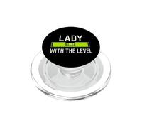 Handywoman Female Builder Fix It Myself DIY Queen Drill Tee PopSockets PopGrip for MagSafe