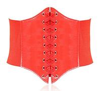 HANERDUN Women's Corset Belts Retro Wide Waspie Elastic Lace-up Waist Belt | Corset Belt, Chunky Belts, Renaissance Corset, Pirate Corset, Underbust Corset, Vintage, Elastic, Lace Up, Adjustable