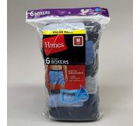 Hanes Men's Hanes Men's Knit Boxers, 6 Pack Boxer Shorts, Assorted - Pack, M UK