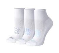 Hanes Ankle, Absolute Run Socks for Women, Breathable Mesh, Seamless Toe, 4-Pack, White/Fashion, 5-9, White/Fashion, 4-8 UK