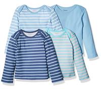 Hanes Baby Girls Long-Sleeve Undershirt, Flexy Soft Knit Expandable Shoulder Pullover Toddlers, 4-Pack T-Shirt Set, Diamond White, 18-24 Months