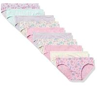 hanes Baby Girls' Toddler 10-Pack Pure Comfort Underwear, Available in Brief and Hipster, Assorted-10 Pack, 4T-5T