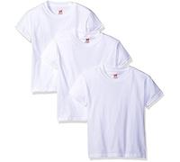 Hanes Big Boys' Essentials Short Sleeve T-Shirt Value Pack (3-Pack), White, L