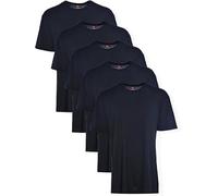 Hanes Big Men’s Tagless ComfortSoft Crew Undershirt Tall, Various Pack Size Options (3 Pack or 5 Pack), Black - 5 Pack, Large