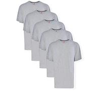 Hanes Big Men's Tagless ComfortSoft Crew Undershirt Tall 5-Pack Gray, 5X-Large