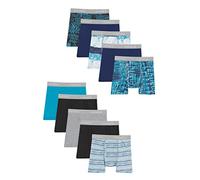 Hanes Boys' and Toddler Underwear, Comfort Flex and Comfortsoft Boxer Briefs, Multiple Packs Available pack of 10, Solids/Prints Assorted - 10 Pack, M